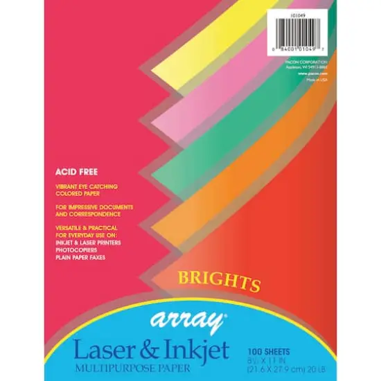 Array&reg; Laser & Inkjet Multi-Purpose Paper, 3 Packs Brights {1}