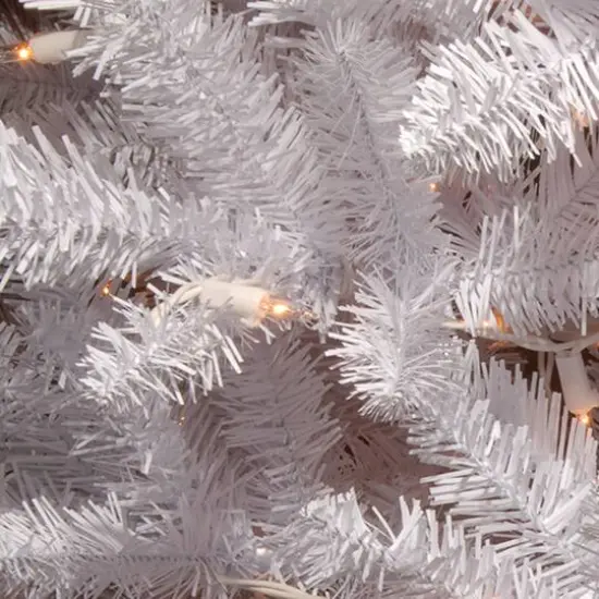 7.5 ft. Pre-Lit Kingswood&trade; White Fir Pencil Artificial Christmas Tree, Clear Lights {3}