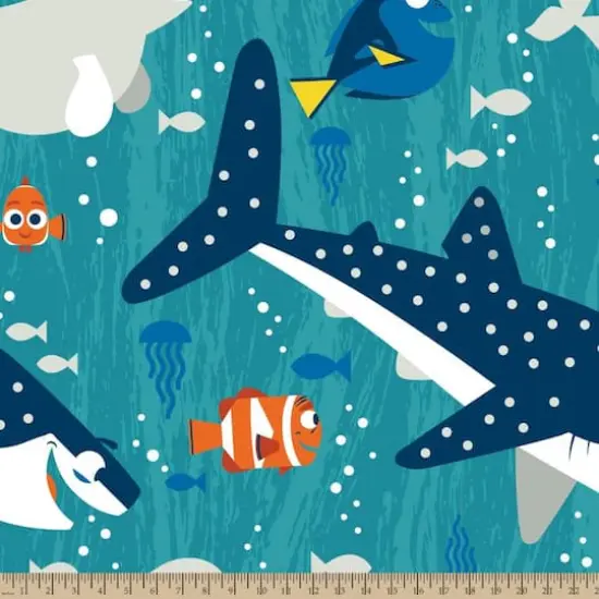 Disney Pixar Finding Dory and Friends Fleece Fabric by the Yard {1}