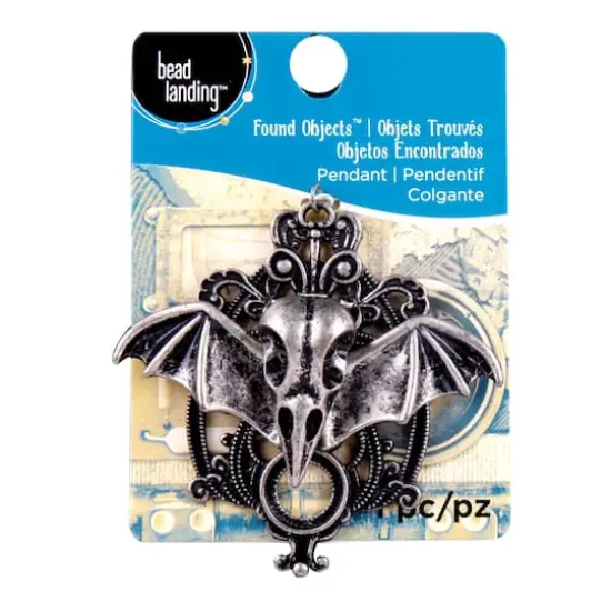 Found Objects&trade; Oxidized Silver Bat Pendant By Bead Landing&trade; {4}