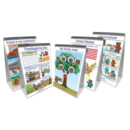 New Path Learning&reg; Social Studies Readiness Flip Chart, Set of 5 {1}