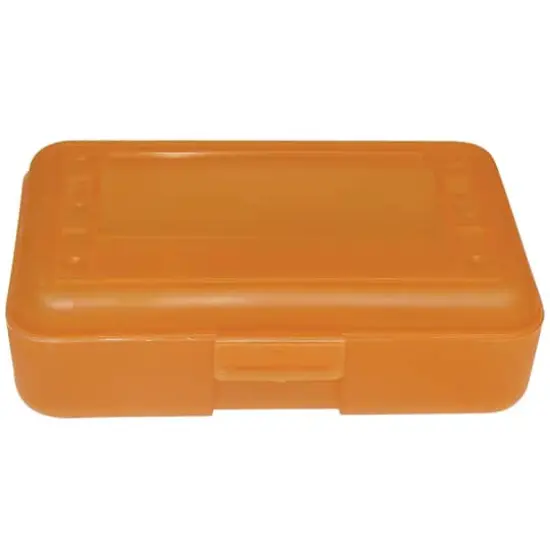 Plastic Pencil Box Tangerine {1}