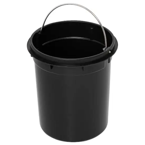 Honey Can Do White Round Soft Close Trash Can Set, 30L & 3L {4}