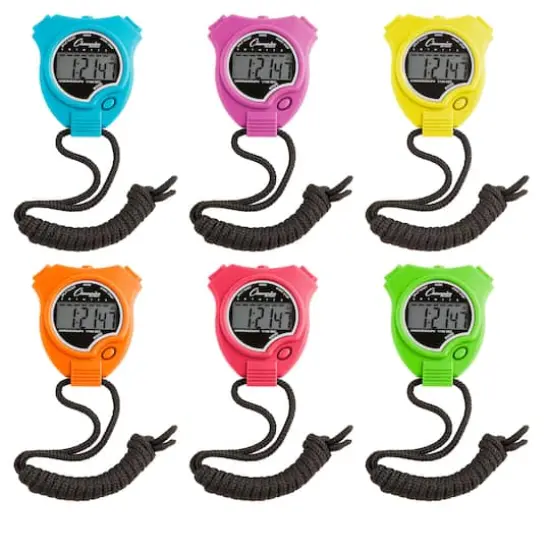 Neon Colors Stop Watch, Set of 6 {1}