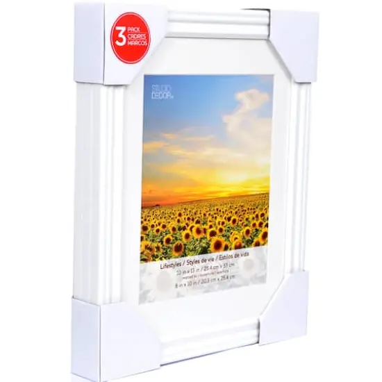 3 Pack Lifestyles 8" x 10" White Frames With Mat by Studio D&eacute;cor&reg; {7}