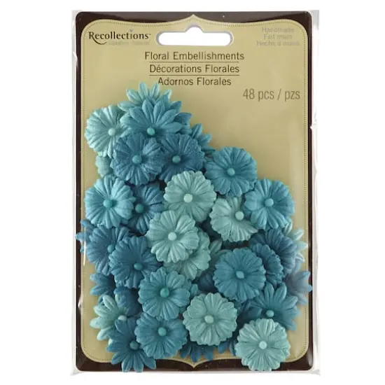 Recollections&trade; Signature Floral Embellishments Aqua {1}