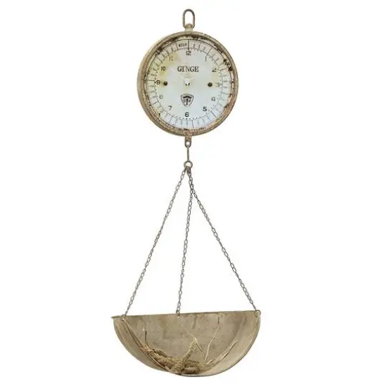 Hello Honey&reg; Metal Vintage Reproduction Hanging Produce Scale Clock {1}