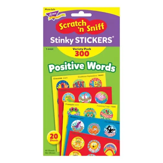 Trend Enterprises&reg; 1&rdquo; Positive Words Stinky Stickers&reg;, 3 Pack Bundle {3}