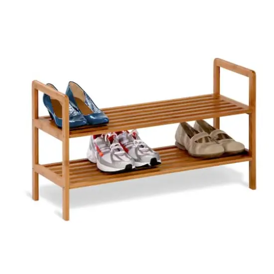 Honey Can Do 2-Tier Bamboo Shoe Shelf {3}