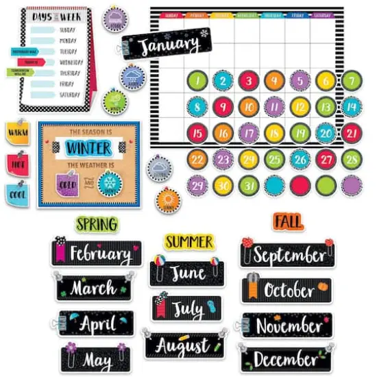 Bold & Bright Calendar Bulletin Board Set {1}