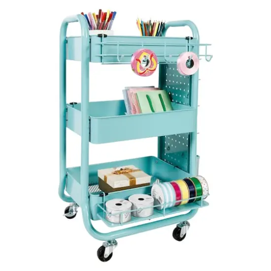 Gramercy Rolling Cart by Simply Tidy&trade; Teal {4}