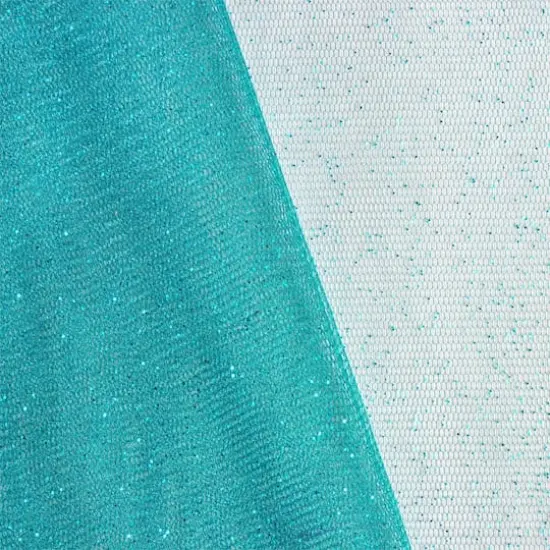 Teal Glitter Tulle {1}