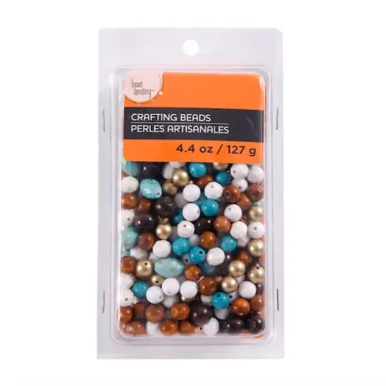 Mixed White, Brown & Turquoise Craft Beads by Bead Landing&trade; {4}