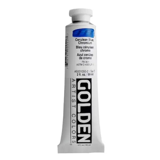 Golden&reg; 2oz. Heavy Body Acrylic Paint Cerulean Blue Chromium {1}
