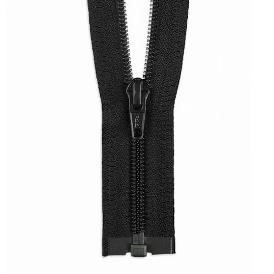 YKK 36" Black #5 Nylon Coil Open End Zipper {1}
