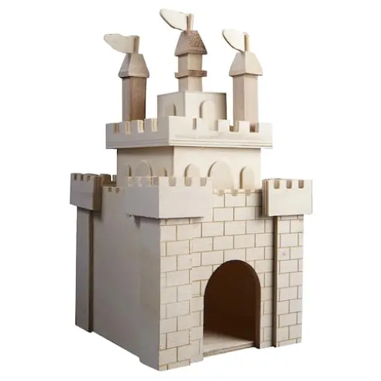 9.5" Princess Castle Wood Birdhouse by Make Market® {1}