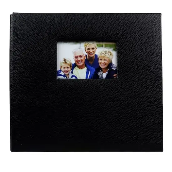 Black Faux Leather Scrapbook by Recollections&reg; {5}