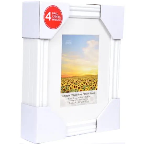 4 Pack Lifestyles 5" x 7" White Frames with Mat by Studio D&eacute;cor&reg; {7}