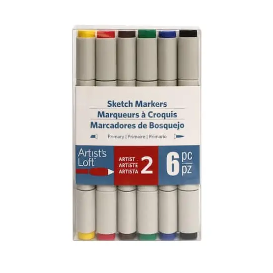 Bold Primaries Sketch Markers by Artist's Loft&trade; {4}