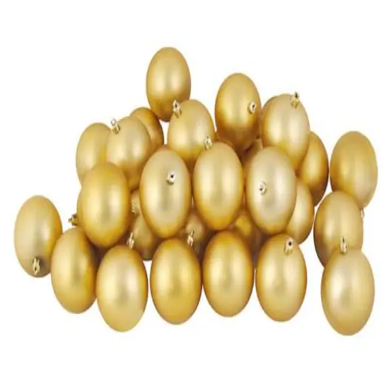 60ct Matte Vegas Gold Shatterproof Ball Ornaments {1}