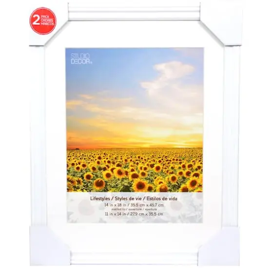 2 Pack Lifestyles 11" x 14" White Frames with Mat by Studio D&eacute;cor&reg; {6}
