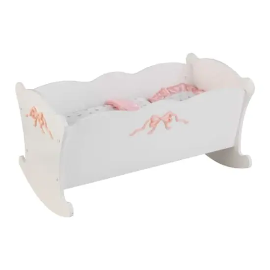 KidKraft Tiffany Bow Lil' Doll Cradle with Bedding {1}