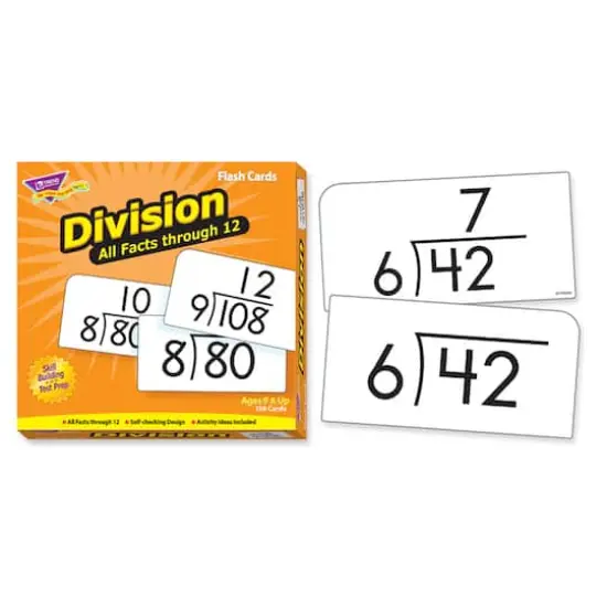 Trend Enterprises&reg; 3&rdquo; x 6&rdquo; Division Math 0-12 All Facts Skill Drill Flash Cards {3}