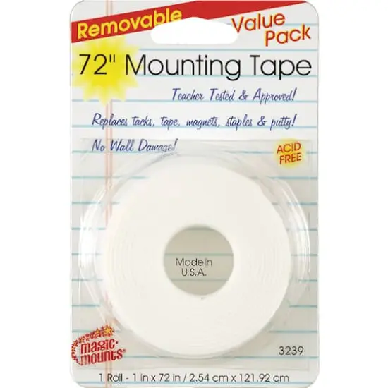 Magic Mounts&reg; 1" x 72" Removable Mounting Tape, 6 Rolls {1}