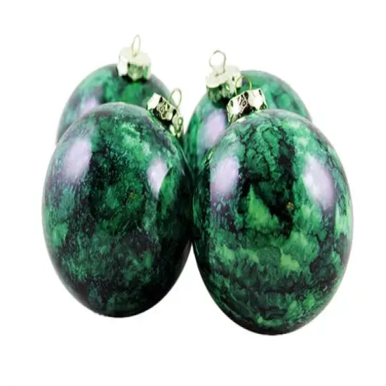 4ct Marbled Green Shatterproof Ball Ornaments {3}