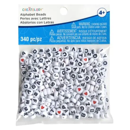 White Round Alphabet Beads by Creatology&trade; {5}