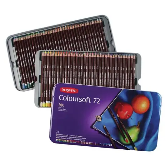 Derwent&reg; Coloursoft Pencil 72 Color Tin Set {1}