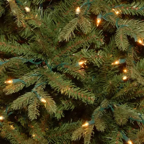 12 Ft. Pre-Lit Feel Real&reg; Tiffany Fir Slim Artificial Christmas Tree, Clear Lights {3}