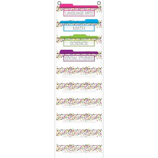 Confetti 10 Pocket File Storage Pocket Chart {1}