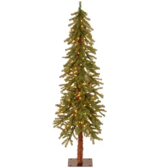 5 ft. Pre-Lit Hickory Cedar Artificial Christmas Tree, Clear Lights {1}