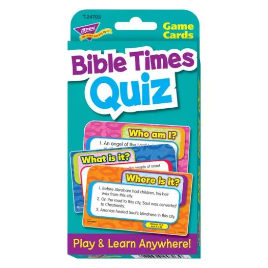 Trend Enterprises&reg; Bible Times Quiz Game Cards, 6 Sets {1}