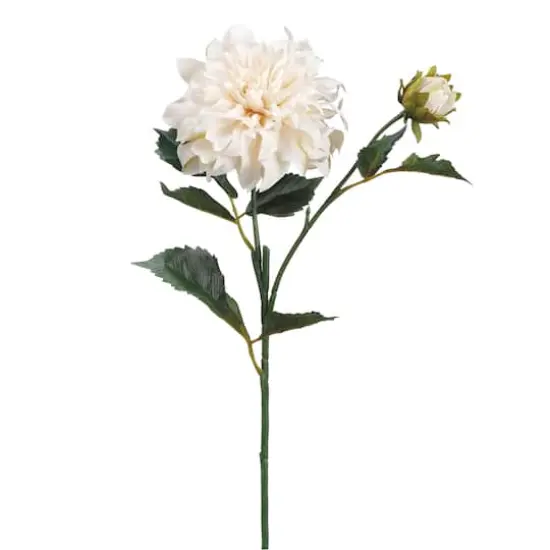 19.5" Dahlia Stem, Ivory {1}