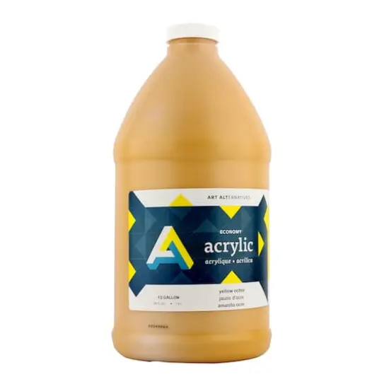Art Alternatives Economy Acrylics 64oz. Yellow Ochre {1}