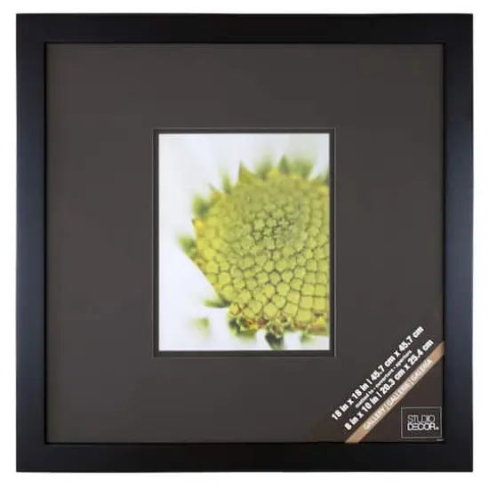 Black Square Gallery Wall Frame with Black Double Mat by Studio D&eacute;cor&reg; {1}