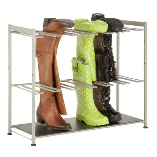 Honey Can Do Silver 6 Pair Boot Rack {3}