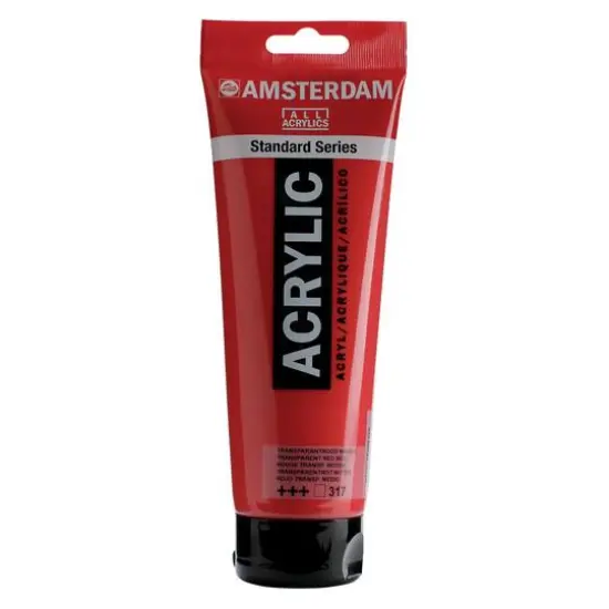 Amsterdam 250mL Standard Acrylic Paint 317 Transparent Red Medium {1}
