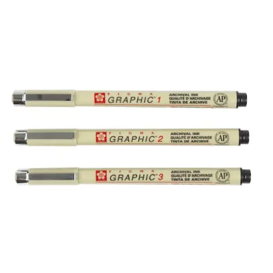 Pigma&reg; Graphic&trade; Black 3 Pen Set {4}