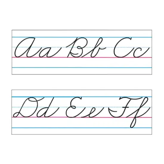 Trend Enterprises&reg; Basic Alphabet Zaner-Bloser Cursive Bulletin Board Set {3}