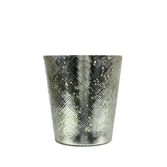 5.5" Shiny Silver Mercury Glass Votive Candle Holder {1}