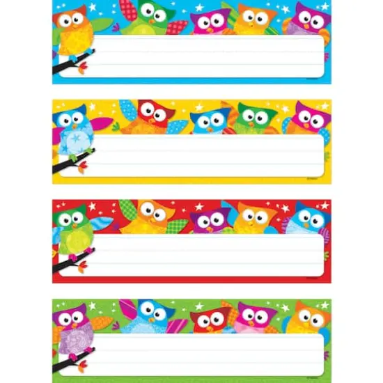Trend Enterprises&reg; Desk Toppers&reg; 2.88" x 9.5" Owl-Stars!&reg; Name Plates, 6 Pack Bundle {1}