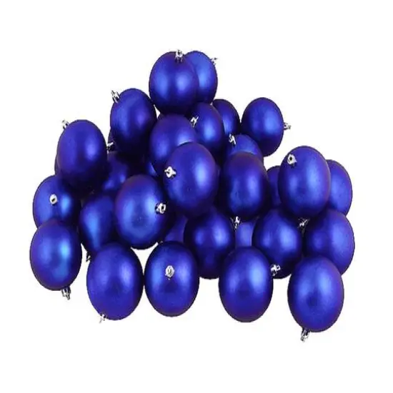 60ct Matte Lavish Blue Shatterproof Ball Ornaments {1}