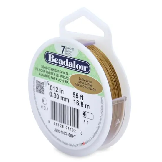 Beadalon&reg; 0.30mm Satin Gold Bead Stringing Wire {1}