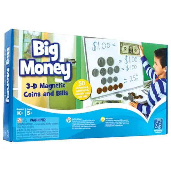 Big Money&trade; Magnetic Coins & Bills, 50 Pack {1}