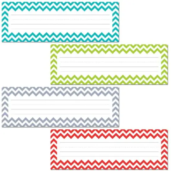 Chevron Solids Name Plates, 36 Per Pack, 6 Packs {1}