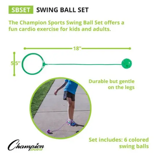 Champion Sports Assorted Color Swing Ball Set {3}