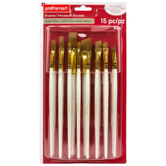 Brown Taklon Super Value Paintbrush Pack By Craft Smart&reg; {1}